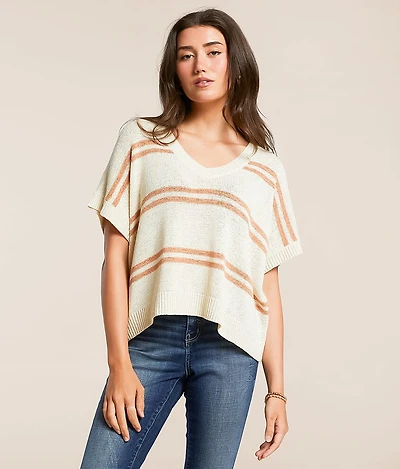 Sweet Lemon Striped Dolman Sweater