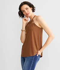 Strappy High Neck Tank Top