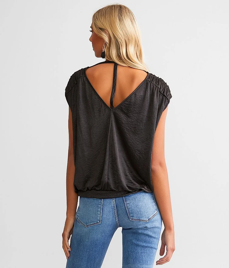 Ruched Sheen Top