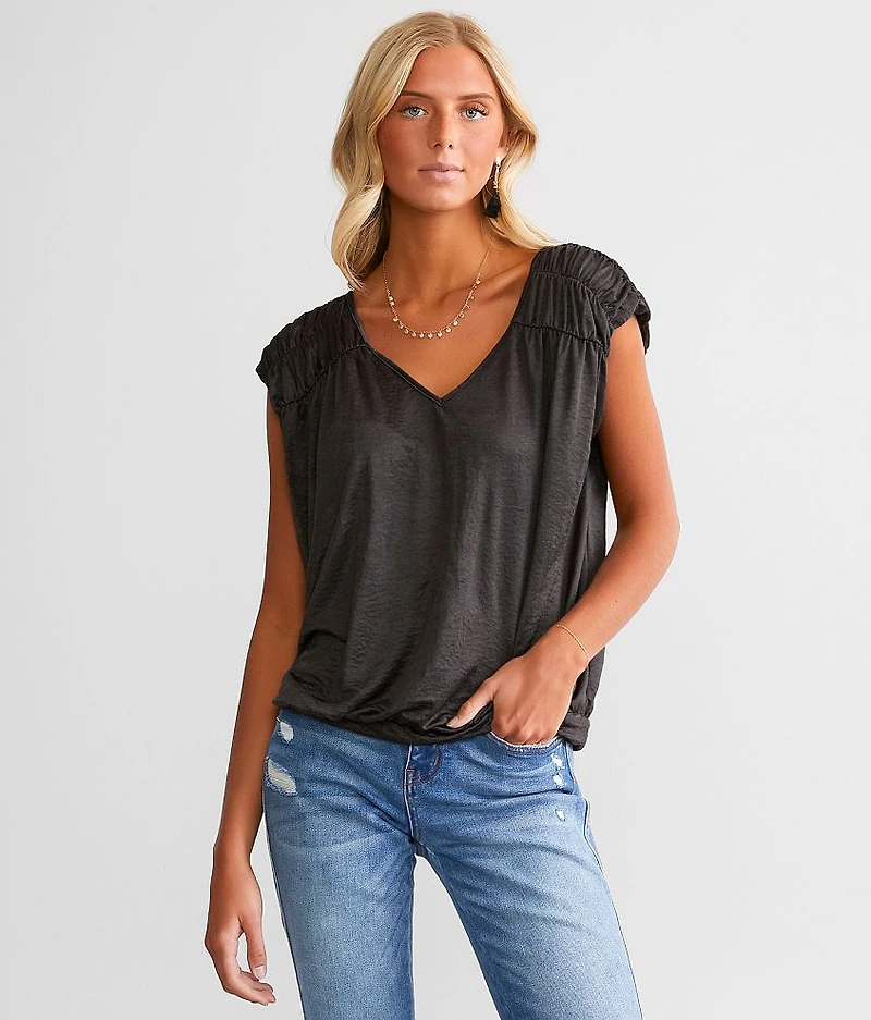 Ruched Sheen Top