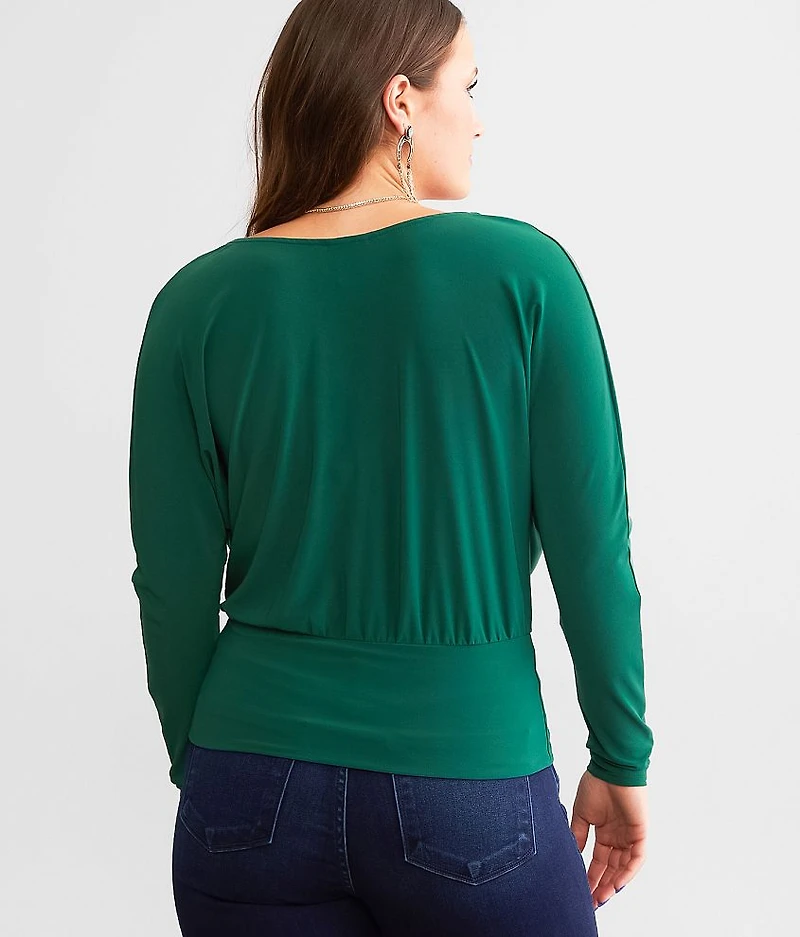Pleated Dolman Top