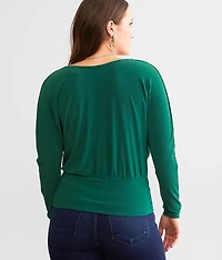 Pleated Dolman Top