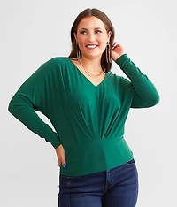 Pleated Dolman Top