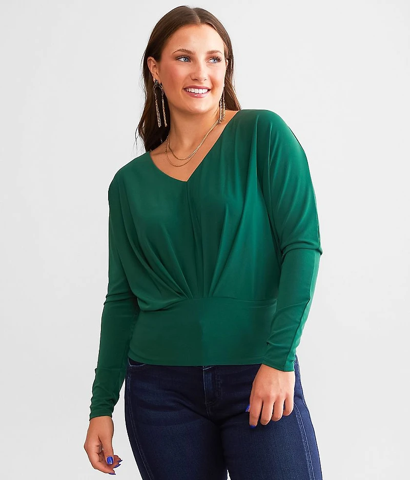 Pleated Dolman Top