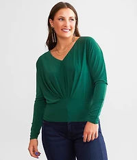 Pleated Dolman Top