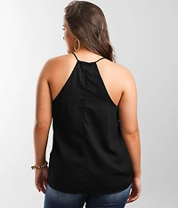 Rhinestone Chiffon Tank Top