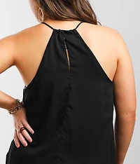 Rhinestone Chiffon Tank Top