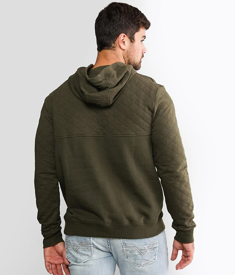 Quilted Knit Hooded Sweatshirt