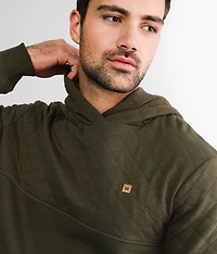 Quilted Knit Hooded Sweatshirt