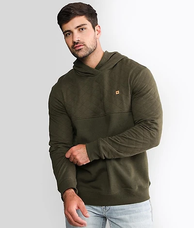 Quilted Knit Hooded Sweatshirt
