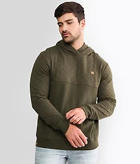Quilted Knit Hooded Sweatshirt