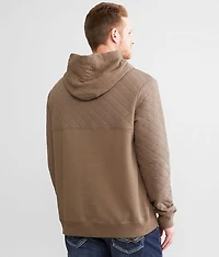 Quilted Knit Hooded Sweatshirt