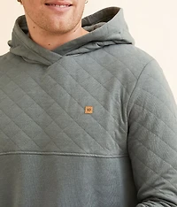 Quilted Knit Hooded Sweatshirt