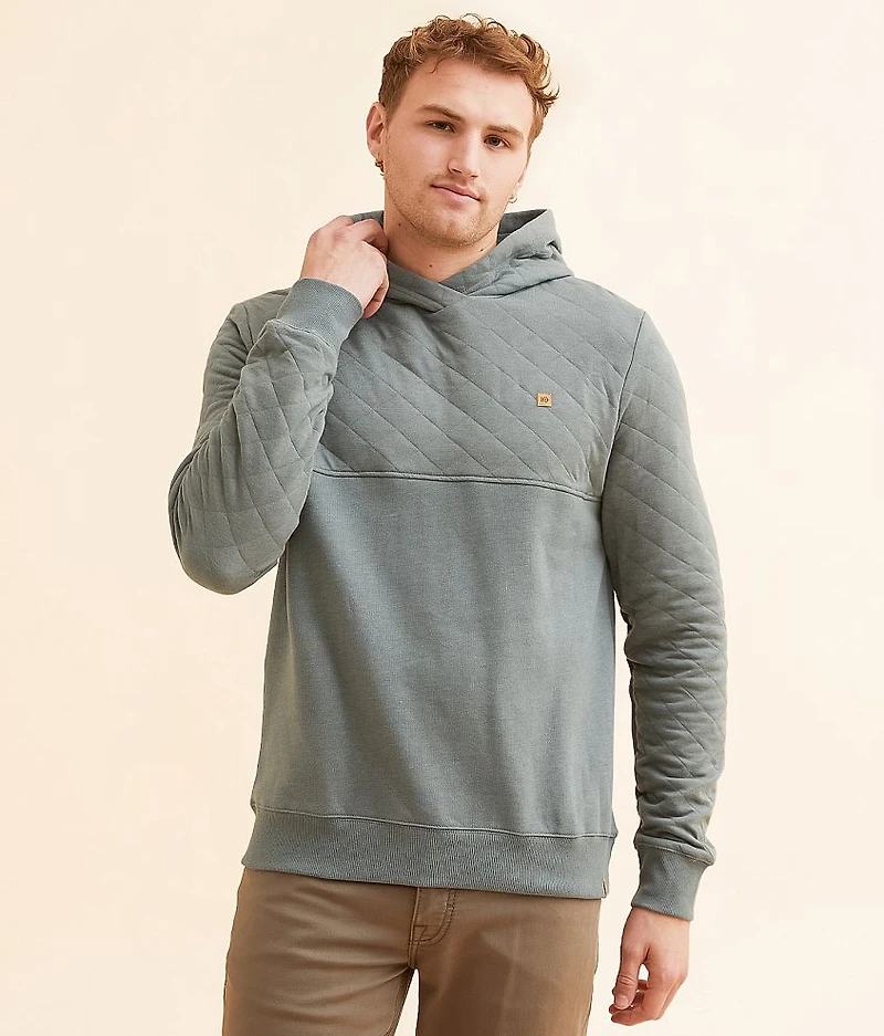 Quilted Knit Hooded Sweatshirt