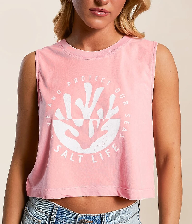 Coral Love Cropped Tank Top