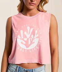 Coral Love Cropped Tank Top