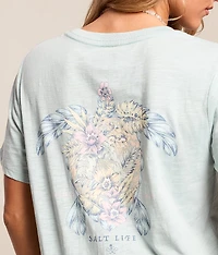 Floral Turtle T-Shirt