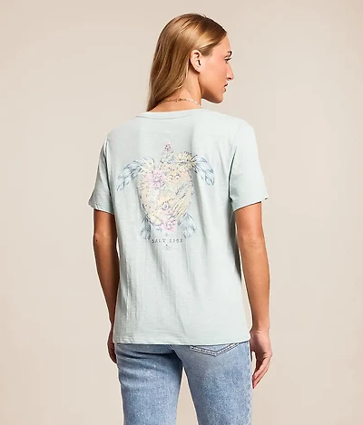 Floral Turtle T-Shirt