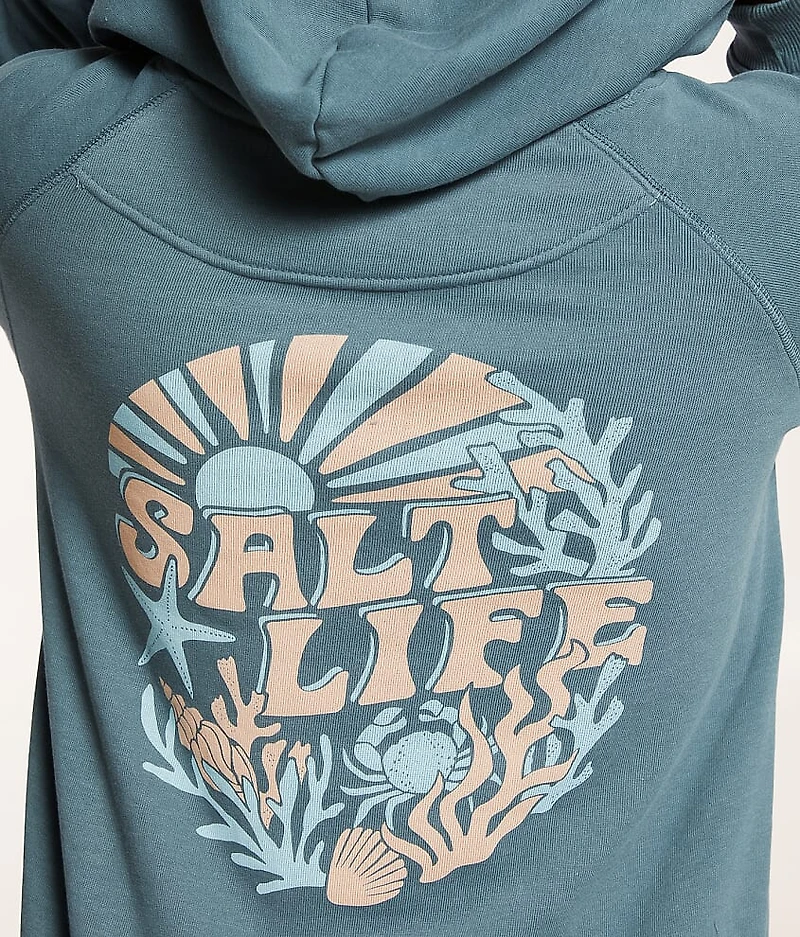 Coral Dawn Hooded Sweatshirt