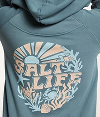 Coral Dawn Hooded Sweatshirt