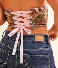 Tapestry Corset Tube Top