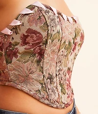 Tapestry Corset Tube Top