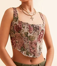 Tapestry Corset Tank Top
