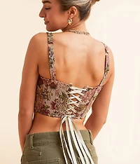 Tapestry Corset Tank Top