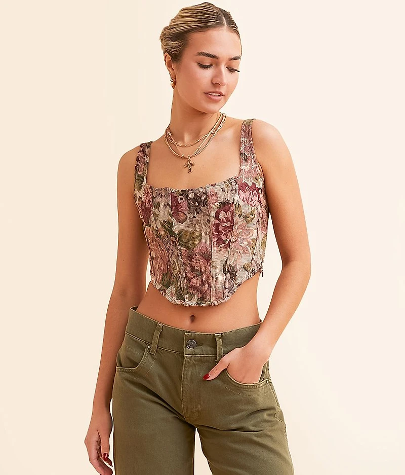 Tapestry Corset Tank Top