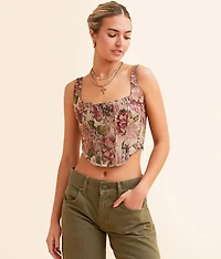 Tapestry Corset Tank Top