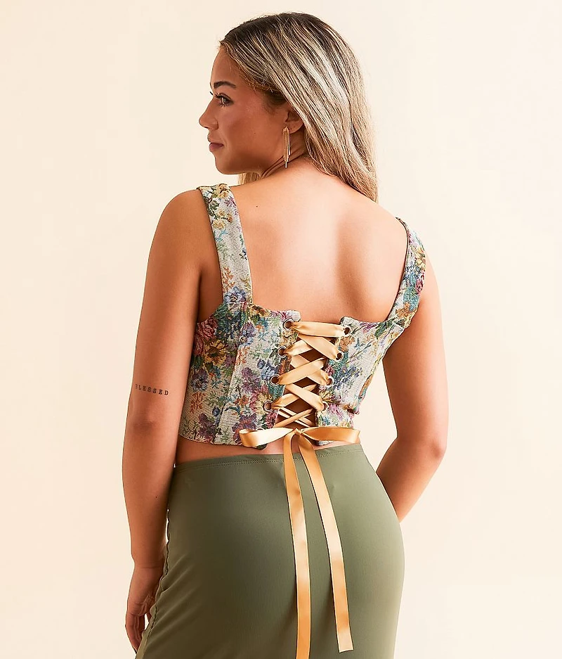Tapestry Corset Tank Top