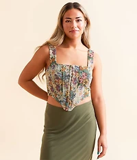 Tapestry Corset Tank Top