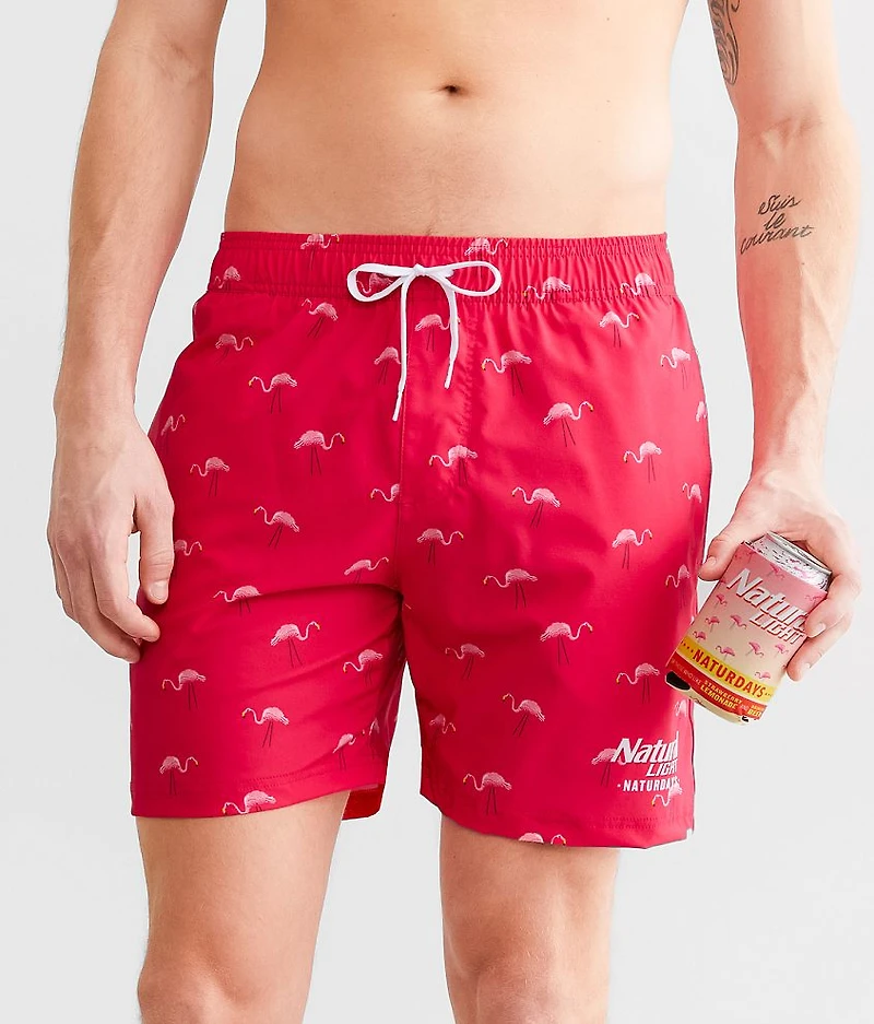 Natural Light® Flamingos Swim Trunks