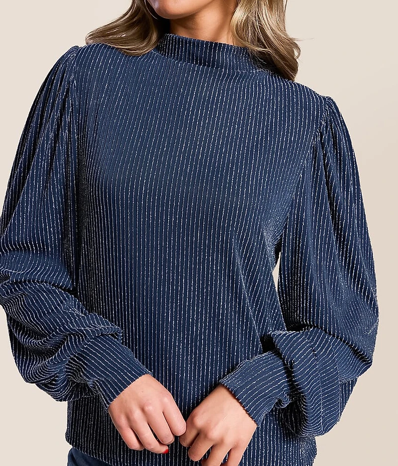 Metallic Striped Top