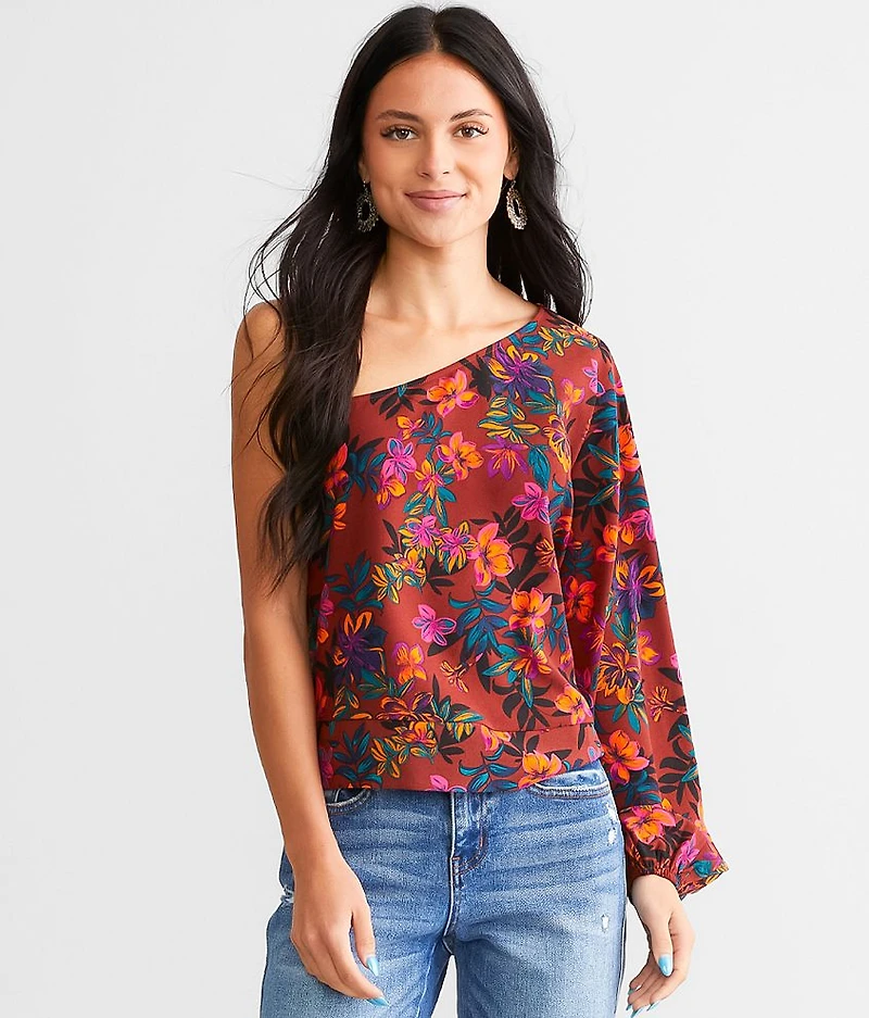 Floral One Shoulder Top