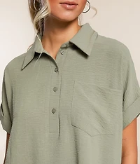 Collared Henley Blouse