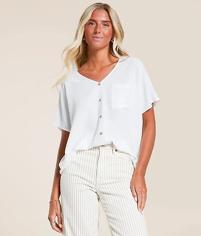 Textured Dolman Blouse