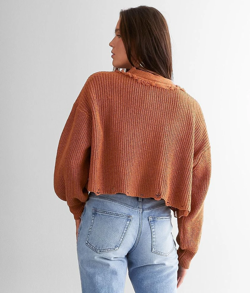 Cropped Cardigan Sweater