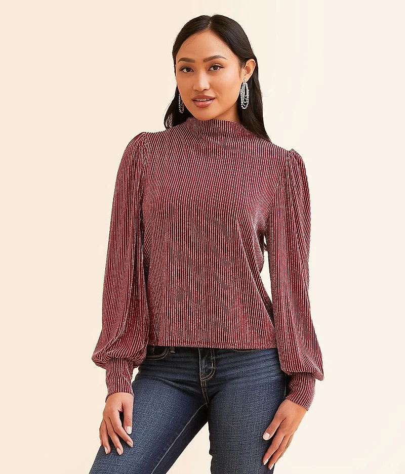 Metallic Stripe Top
