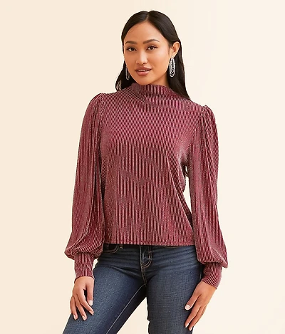 Metallic Stripe Top