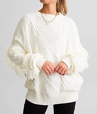 Slouchy Cable Knit Sweater