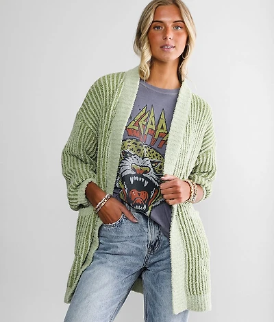 Plush Fleece Cardigan Sweater