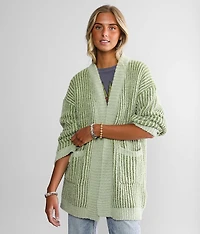 Plush Fleece Cardigan Sweater