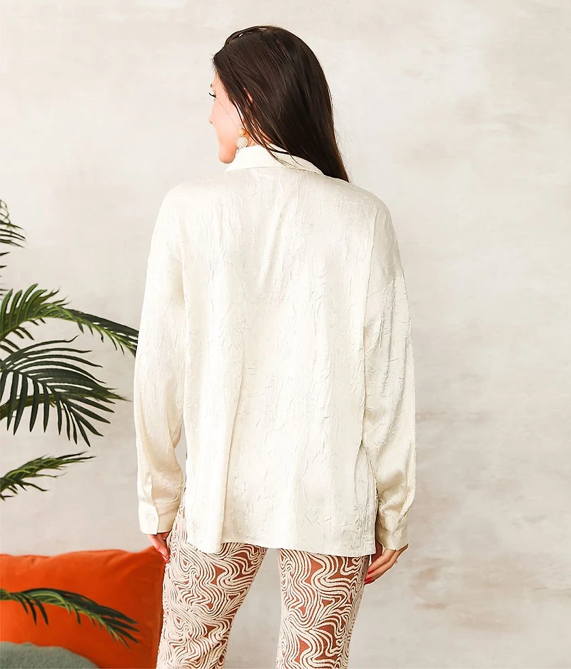 Satin Crinkle Blouse