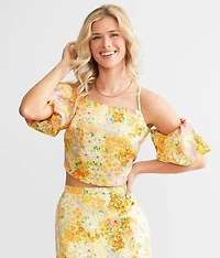 Cold Shoulder Cropped Top