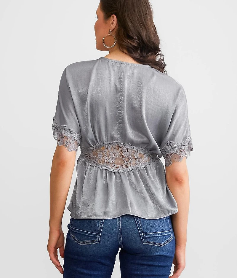Satin Dolman Blouse
