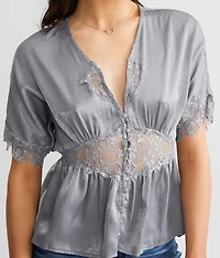 Satin Dolman Blouse