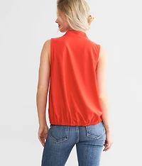 Satin Surplice Tank Top