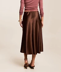 Satin Midi Skirt
