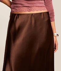 Satin Midi Skirt